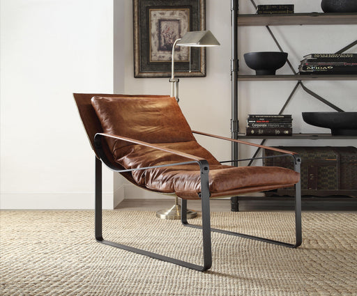 Quoba Cocoa Top Grain Leather Accent Chair - Tony’s Furniture Store & Linen (GA) - Multi Location