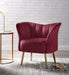 Reese Burgundy Velvet & Gold Accent Chair - Tony’s Furniture Store & Linen (GA) - Multi Location