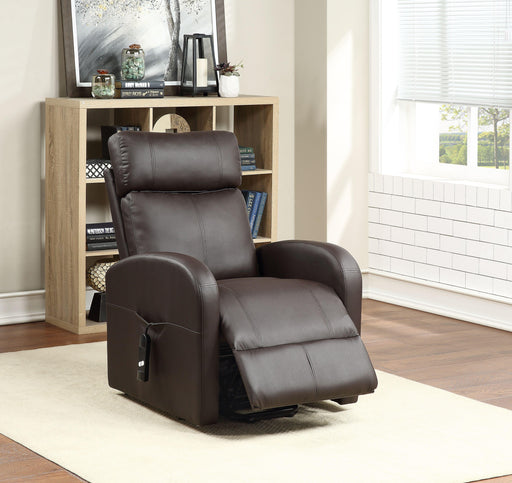 Ricardo Brown PU Recliner w/Power Lift - Tony’s Furniture Store & Linen (GA) - Multi Location