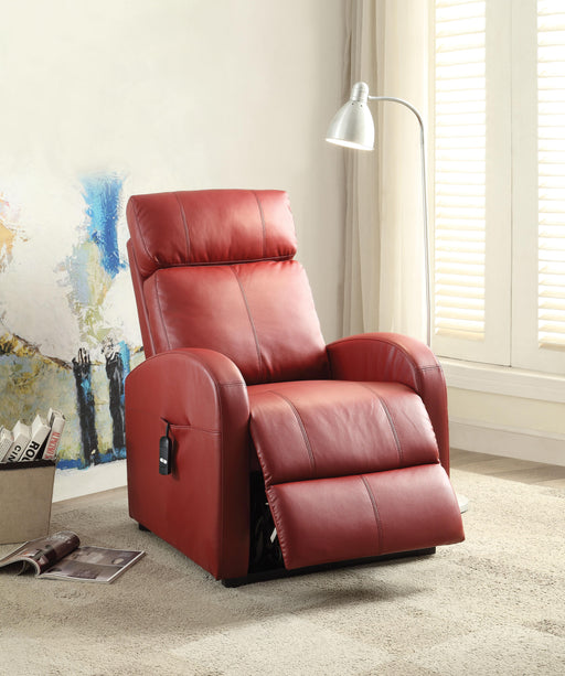 Ricardo Red PU Recliner w/Power Lift - Tony’s Furniture Store & Linen (GA) - Multi Location