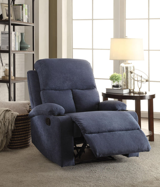 Rosia Blue Velvet Recliner (Motion) - Tony’s Furniture Store & Linen (GA) - Multi Location