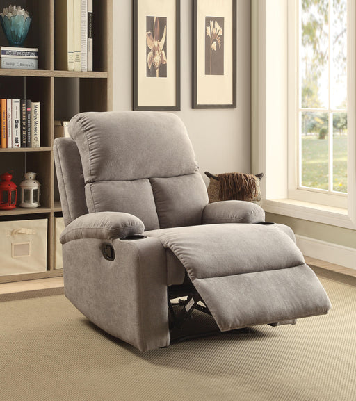 Rosia Gray Velvet Recliner (Motion) - Tony’s Furniture Store & Linen (GA) - Multi Location