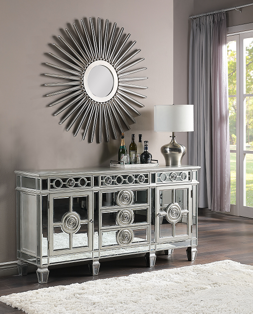 Varian Mirrored & Antique Platinum Server - Tony’s Furniture Store & Linen (GA) - Multi Location
