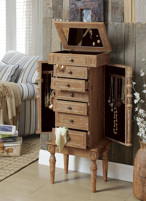 Taline Weathered Oak Jewelry Armoire - Tony’s Furniture Store & Linen (GA) - Multi Location