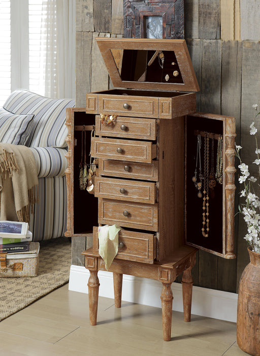 Taline Weathered Oak Jewelry Armoire - Tony’s Furniture Store & Linen (GA) - Multi Location