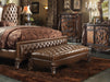 Versailles 2-Tone Light Brown PU & Cherry Oak Bench - Tony’s Furniture Store & Linen (GA) - Multi Location