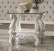 Versailles Bone White & Clear Glass End Table - Tony’s Furniture Store & Linen (GA) - Multi Location