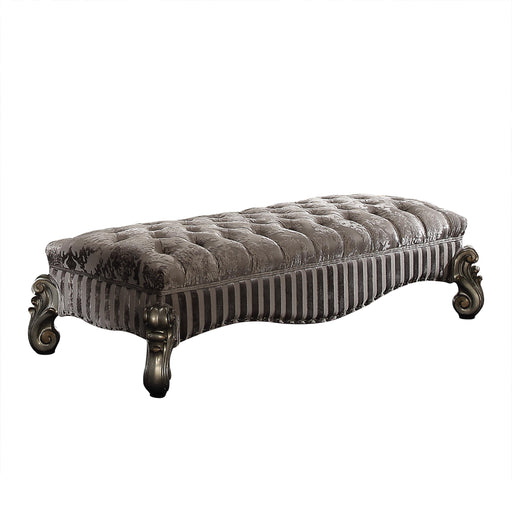 Versailles Fabric & Antique Platinum Bench - Tony’s Furniture Store & Linen (GA) - Multi Location