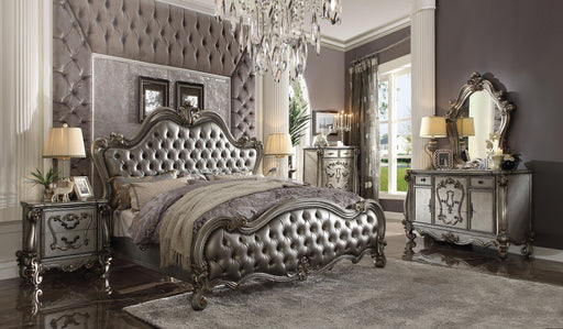 Versailles II Silver PU & Antique Platinum Queen Bed - Tony’s Furniture Store & Linen (GA) - Multi Location