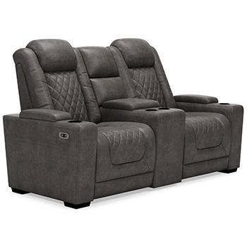 HyllMont Power Reclining Loveseat with Console - Tony’s Furniture Store & Linen (GA) - Multi Location