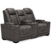 HyllMont Power Reclining Loveseat with Console - Tony’s Furniture Store & Linen (GA) - Multi Location