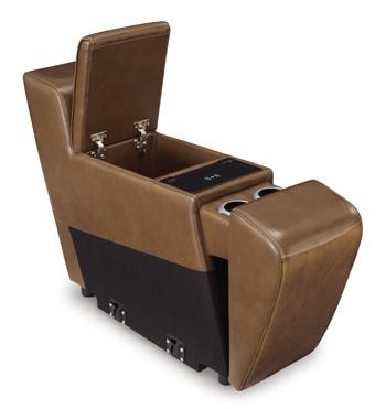 Temmpton Dual Power Leather Reclining Modular Loveseat with Console - Tony’s Furniture Store & Linen (GA) - Multi Location