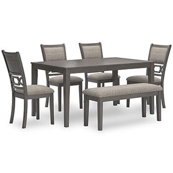 Wrenning Dining Table and 4 Chairs and Bench (Set of 6) - Tony’s Furniture Store & Linen (GA) - Multi Location