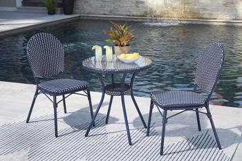 Odyssey Blue Outdoor Table and Chairs (Set of 3) - Tony’s Furniture Store & Linen (GA) - Multi Location