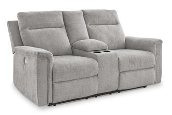 Barnsana Power Reclining Loveseat with Console - Tony’s Furniture Store & Linen (GA) - Multi Location