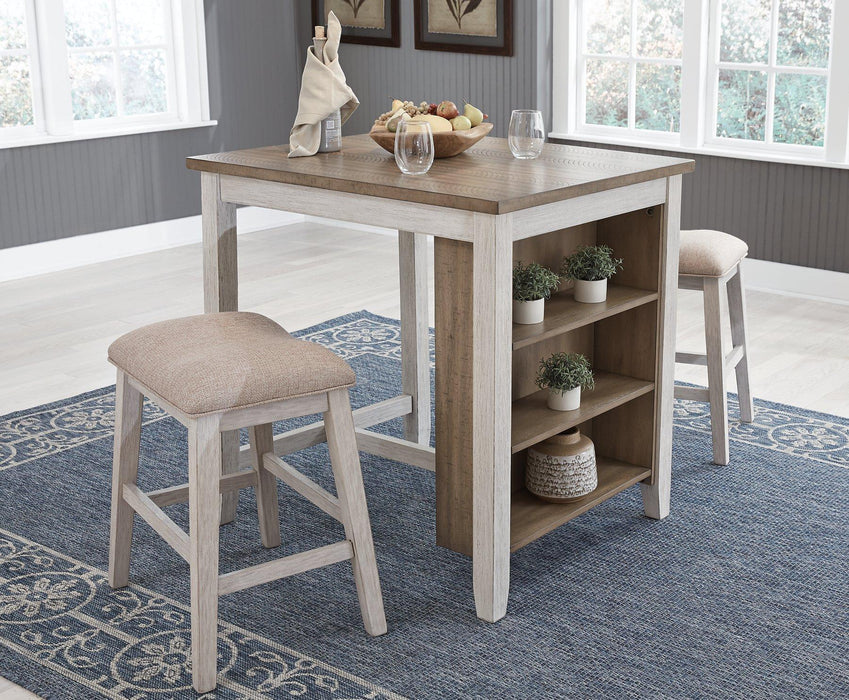 Skempton Counter Height Dining Table and Bar Stools (Set of 3) - Tony’s Furniture Store & Linen (GA) - Multi Location