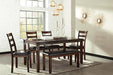 Coviar Dining Table and Chairs with Bench (Set of 6) - Tony’s Furniture Store & Linen (GA) - Multi Location