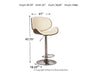 Bellatier Adjustable Height Bar Stool - Tony’s Furniture Store & Linen (GA) - Multi Location