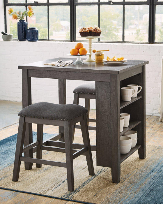 Caitbrook Counter Height Dining Table and Bar Stools (Set of 3) - Tony’s Furniture Store & Linen (GA) - Multi Location