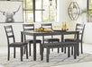Bridson Dining Table and Chairs with Bench (Set of 6) - Tony’s Furniture Store & Linen (GA) - Multi Location
