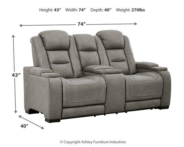 The Man-Den Power Reclining Loveseat with Console - Tony’s Furniture Store & Linen (GA) - Multi Location