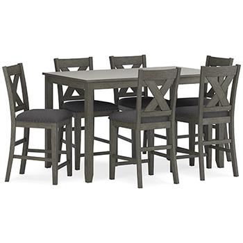 Caitbrook Counter Height Dining Table and Bar Stools (Set of 7) - Tony’s Furniture Store & Linen (GA) - Multi Location