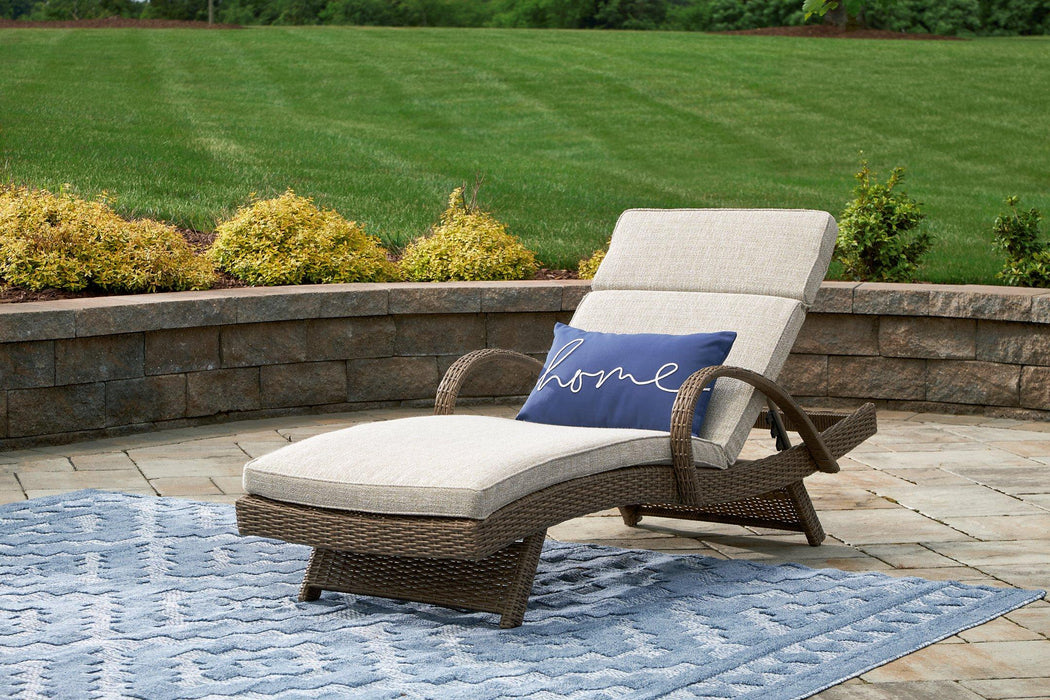 Beachcroft Outdoor Chaise Lounge with Cushion - Tony’s Furniture Store & Linen (GA) - Multi Location