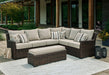 Brook Ranch Outdoor Sofa Sectional/Bench with Cushion (Set of 3) - Tony’s Furniture Store & Linen (GA) - Multi Location