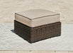 Coastline Bay Outdoor Ottoman with Cushion - Tony’s Furniture Store & Linen (GA) - Multi Location