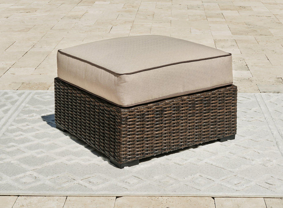 Coastline Bay Outdoor Ottoman with Cushion - Tony’s Furniture Store & Linen (GA) - Multi Location