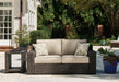 Coastline Bay Outdoor Loveseat with Cushion - Tony’s Furniture Store & Linen (GA) - Multi Location
