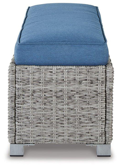 Naples Beach Outdoor Bench with Cushion - Tony’s Furniture Store & Linen (GA) - Multi Location