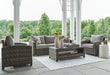 Oasis Court Outdoor Sofa/Chairs/Table Set (Set of 4) - Tony’s Furniture Store & Linen (GA) - Multi Location