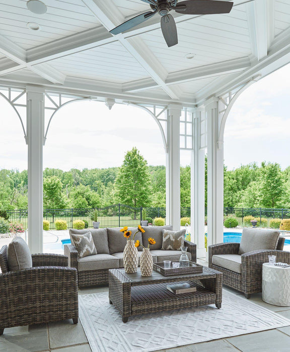 Oasis Court Outdoor Sofa/Chairs/Table Set (Set of 4) - Tony’s Furniture Store & Linen (GA) - Multi Location