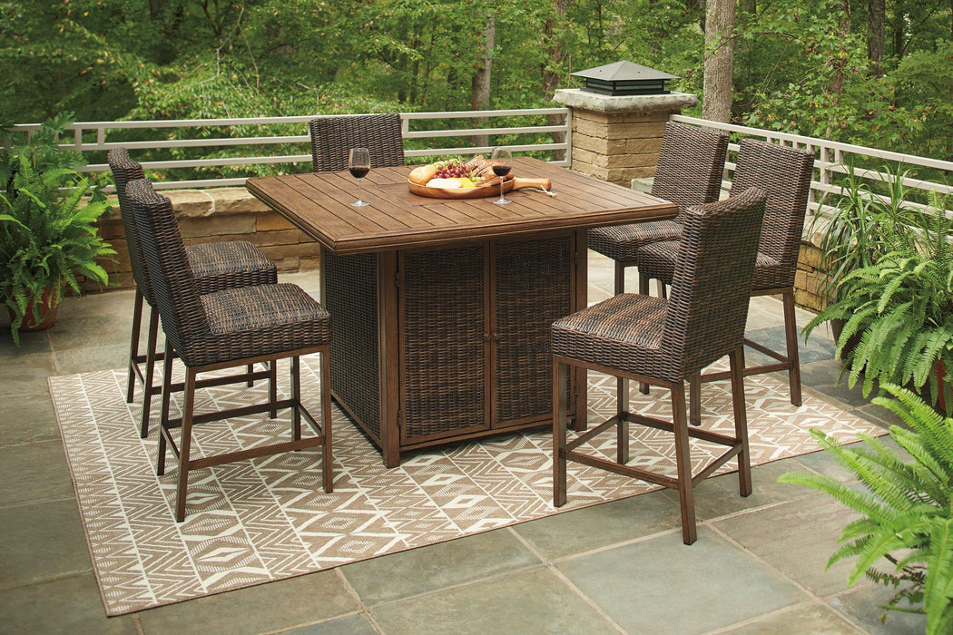 Paradise Trail Outdoor Bar Table Set - Tony’s Furniture Store & Linen (GA) - Multi Location