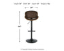 Bellatier Adjustable Height Bar Stool - Tony’s Furniture Store & Linen (GA) - Multi Location