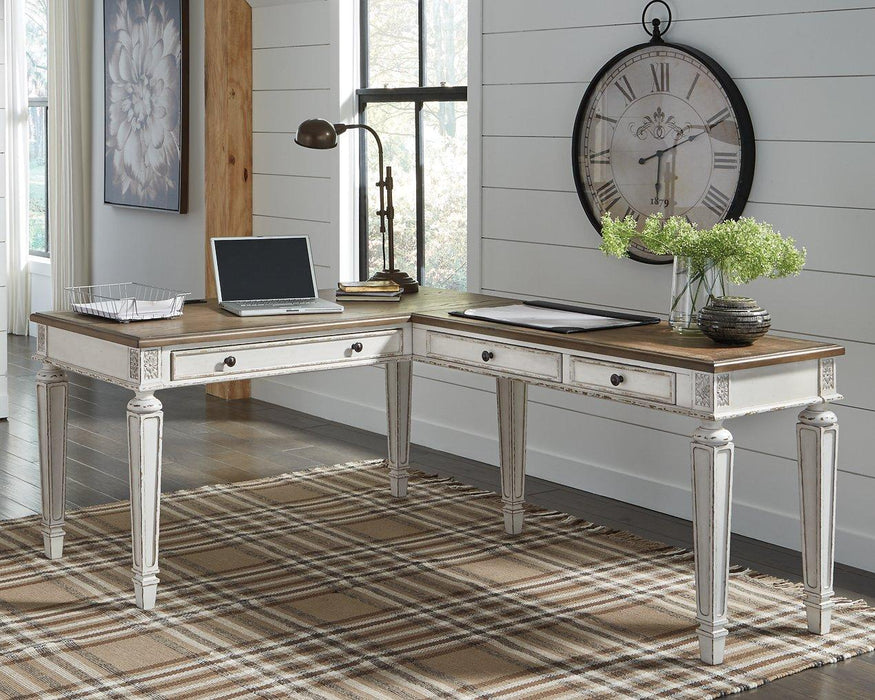 Realyn 2-Piece Home Office Desk - Tony’s Furniture Store & Linen (GA) - Multi Location