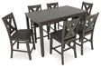 Caitbrook Counter Height Dining Table and Bar Stools (Set of 7) - Tony’s Furniture Store & Linen (GA) - Multi Location