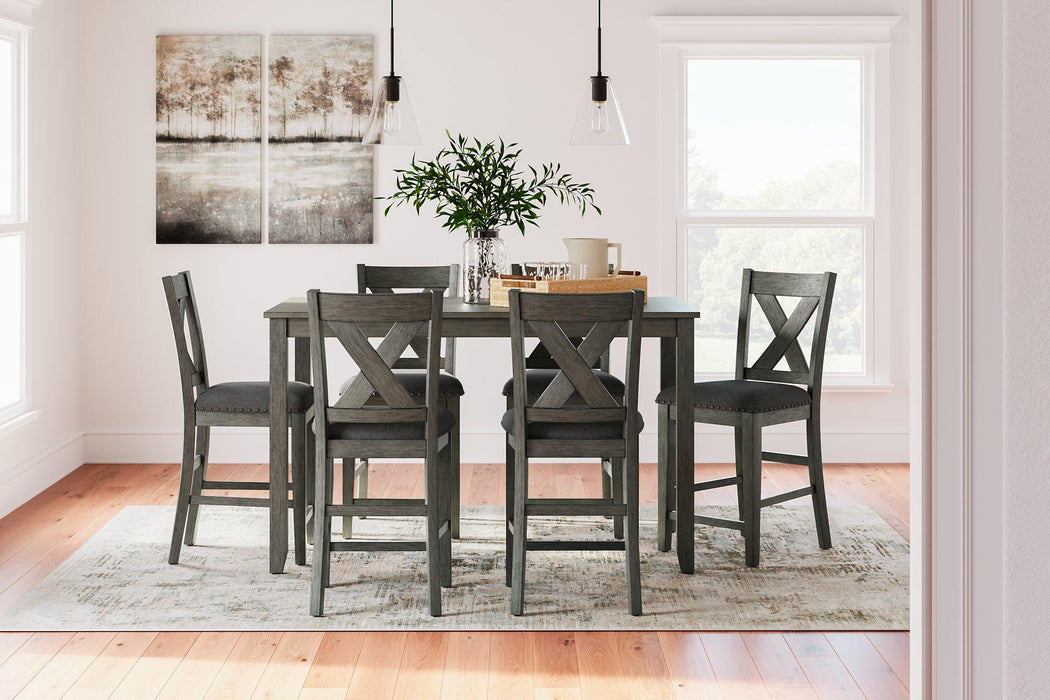 Caitbrook Counter Height Dining Table and Bar Stools (Set of 7) - Tony’s Furniture Store & Linen (GA) - Multi Location