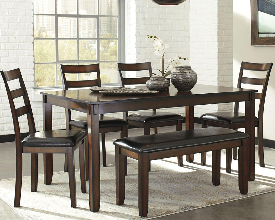Coviar Dining Table and Chairs with Bench (Set of 6) - Tony’s Furniture Store & Linen (GA) - Multi Location