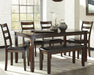 Coviar Dining Table and Chairs with Bench (Set of 6) - Tony’s Furniture Store & Linen (GA) - Multi Location