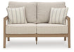 Hallow Creek Outdoor Loveseat with Cushion - Tony’s Furniture Store & Linen (GA) - Multi Location