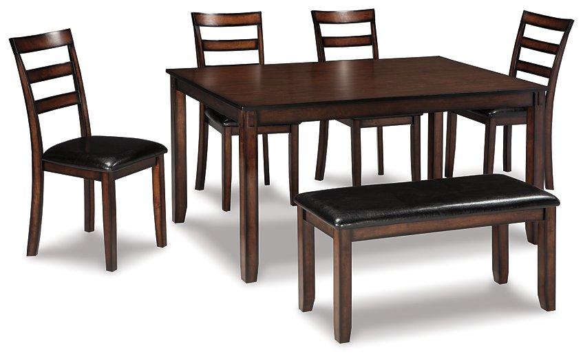 Coviar Dining Table and Chairs with Bench (Set of 6) - Tony’s Furniture Store & Linen (GA) - Multi Location