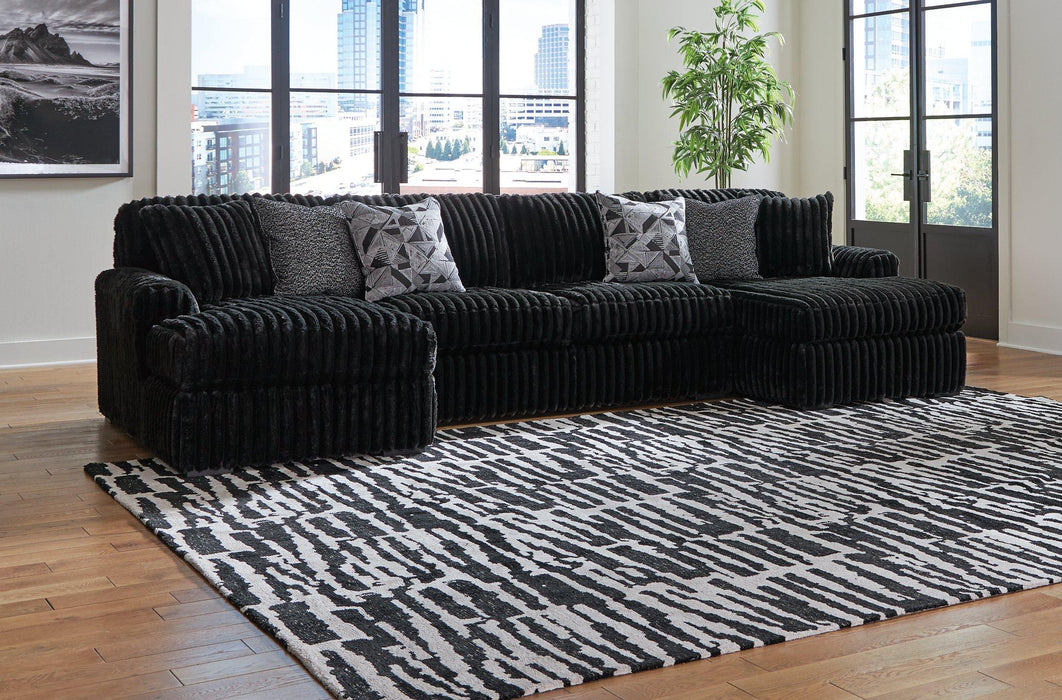 Midnight-Madness Sectional with Chaise - Tony’s Furniture Store & Linen (GA) - Multi Location