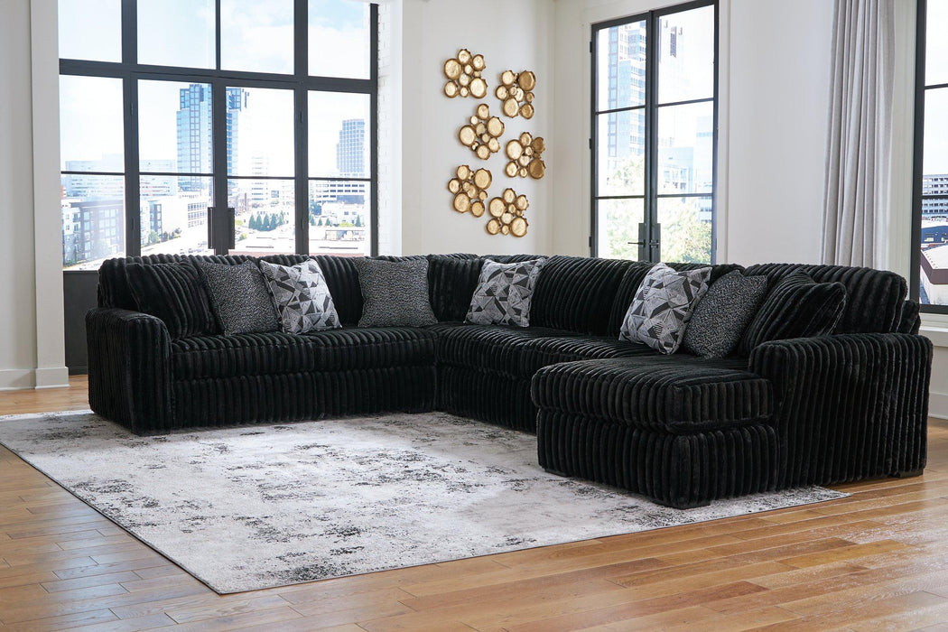Midnight-Madness Sectional with Chaise - Tony’s Furniture Store & Linen (GA) - Multi Location