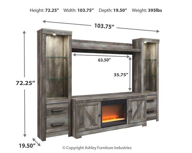 Wynnlow 4-Piece Entertainment Center with Electric Fireplace - Tony’s Furniture Store & Linen (GA) - Multi Location