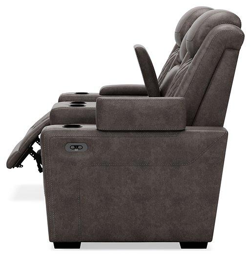 HyllMont Power Reclining Loveseat with Console - Tony’s Furniture Store & Linen (GA) - Multi Location