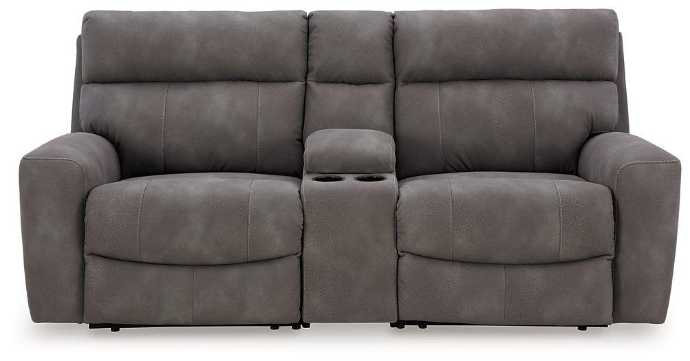 Next-Gen DuraPella Power Reclining Sectional Loveseat with Console - Tony’s Furniture Store & Linen (GA) - Multi Location