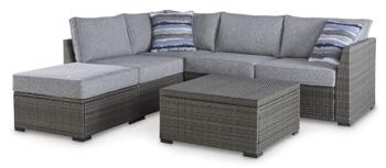 Petal Road Outdoor Loveseat Sectional/Ottoman/Table Set (Set of 4) - Tony’s Furniture Store & Linen (GA) - Multi Location