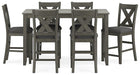 Caitbrook Counter Height Dining Table and Bar Stools (Set of 7) - Tony’s Furniture Store & Linen (GA) - Multi Location